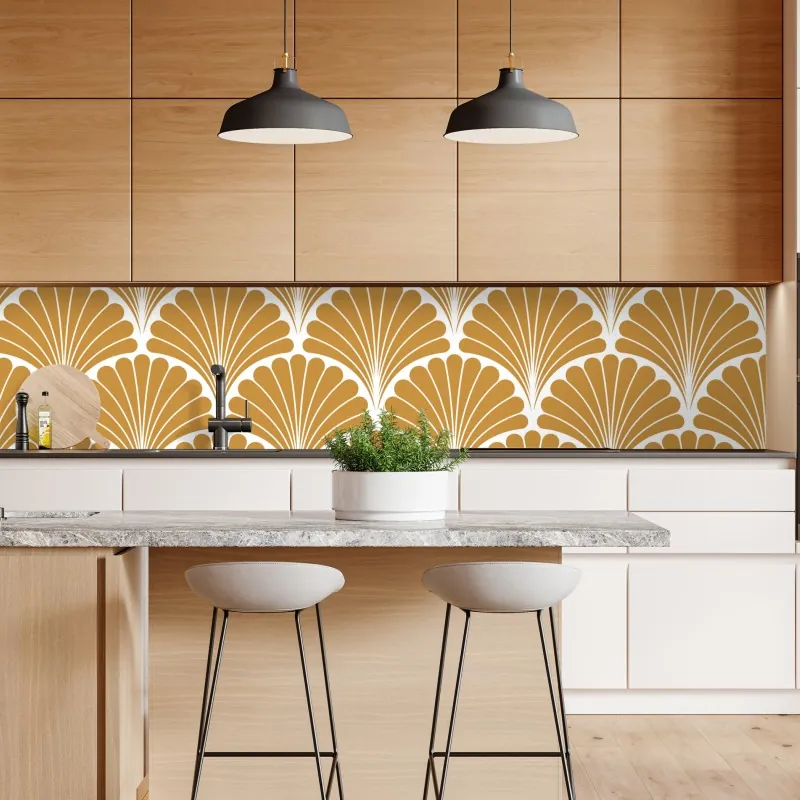 Naklejka repozycjonowalna monochromatyczny geometryczny wzór z kropkami – Wallissimo®