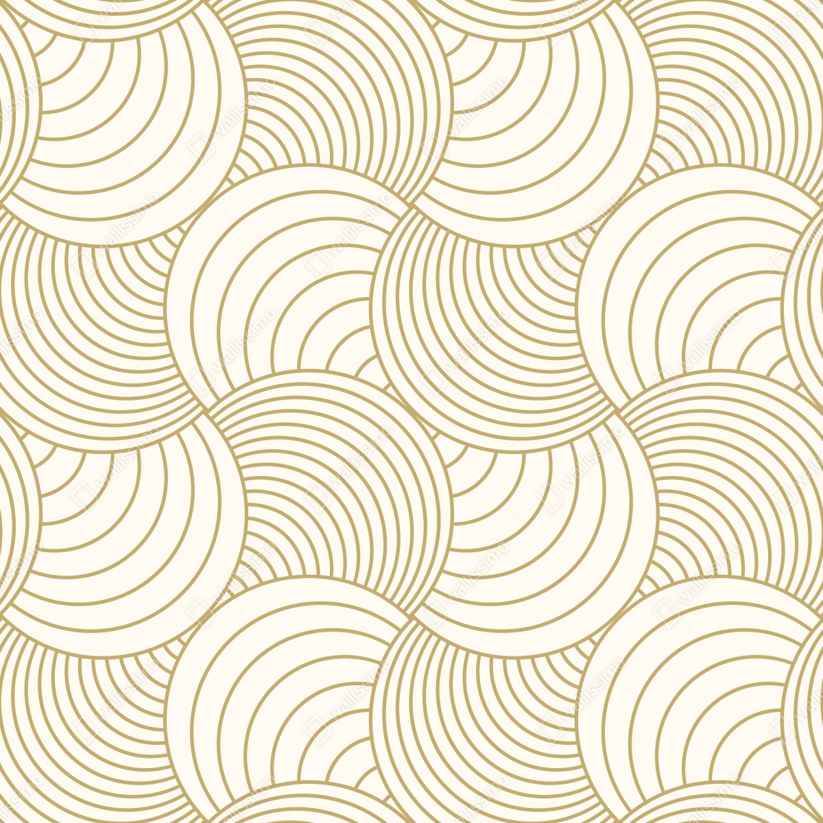 Naklejka repozycjonowalna złoty art deco wzór okręgów – Wallissimo® Naklejka repozycjonowalna złoty art deco wzór okręgów – Wallissimo®