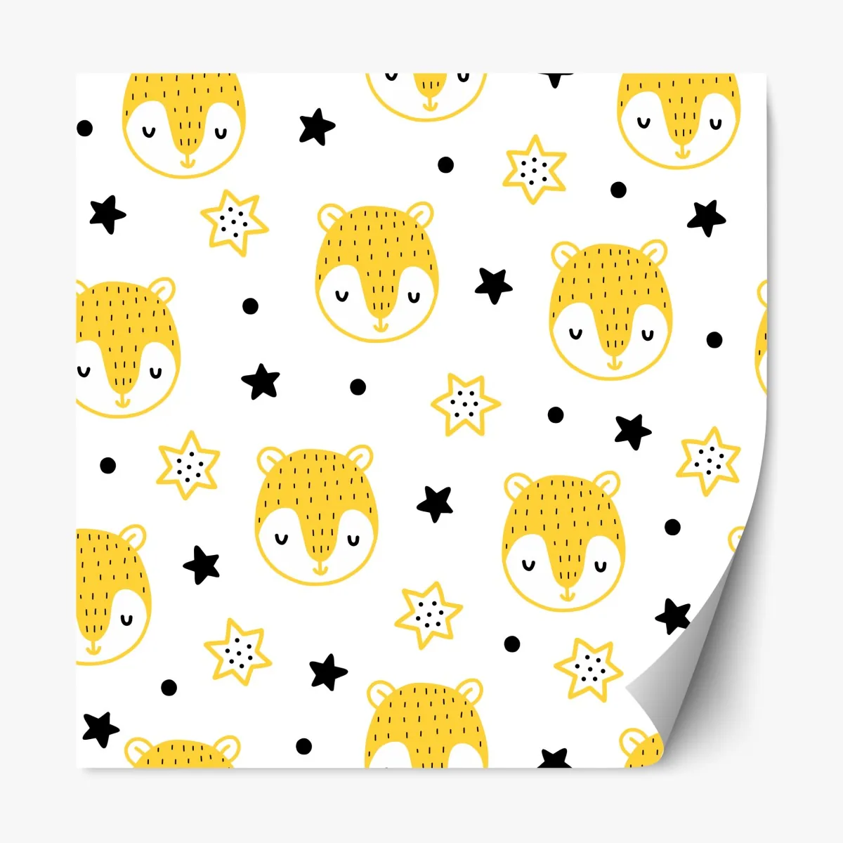 Naklejka repozycjonowalna słodkie żółte buźki zwierząt we wzorze do pokoju dziecięcego – Wallissimo® Naklejka repozycjonowalna słodkie żółte buźki zwierząt we wzorze do pokoju dziecięcego – Wallissimo®