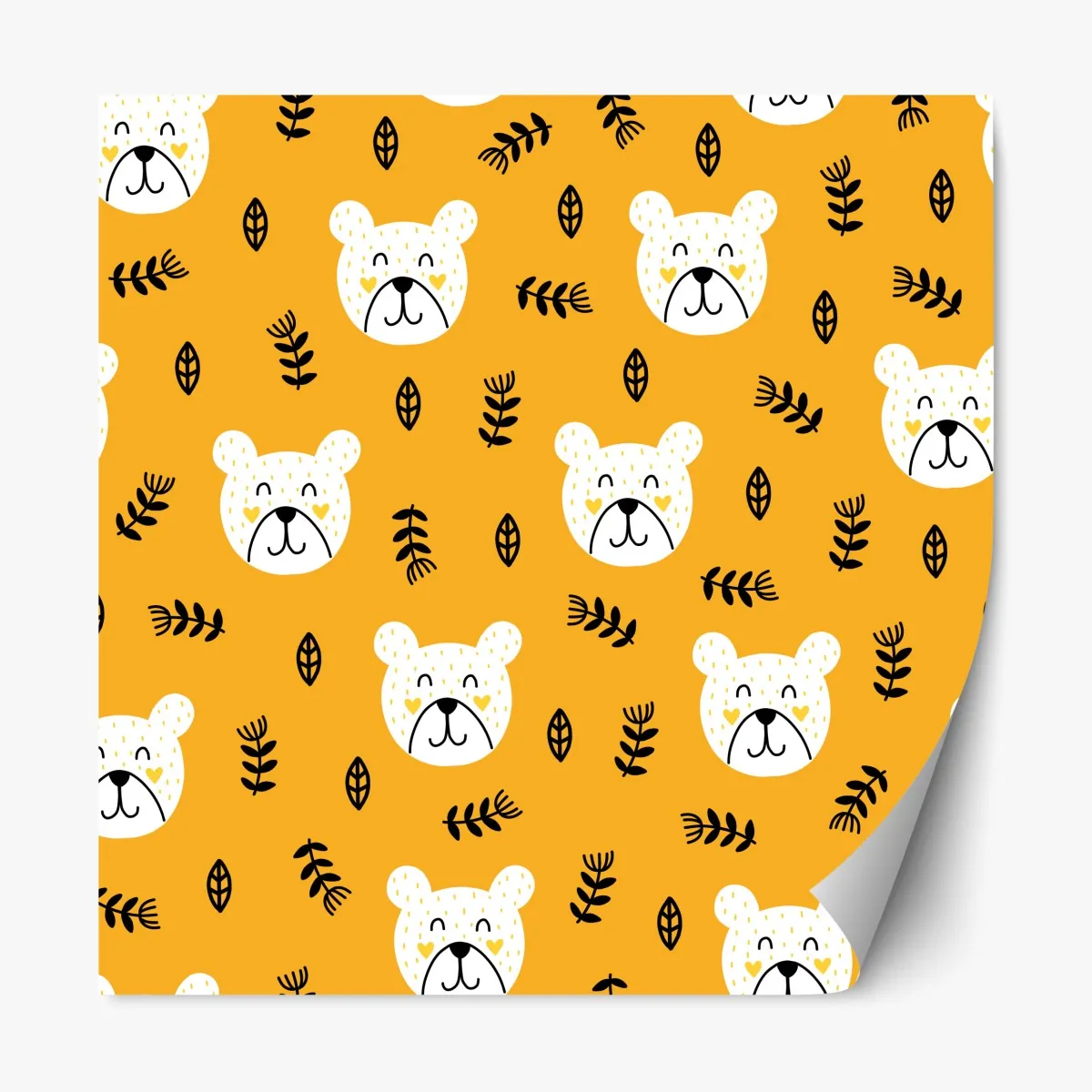 Naklejka repozycjonowalna uroczy wzór z misiem do pokoju dziecięcego – Wallissimo® Naklejka repozycjonowalna uroczy wzór z misiem do pokoju dziecięcego – Wallissimo®