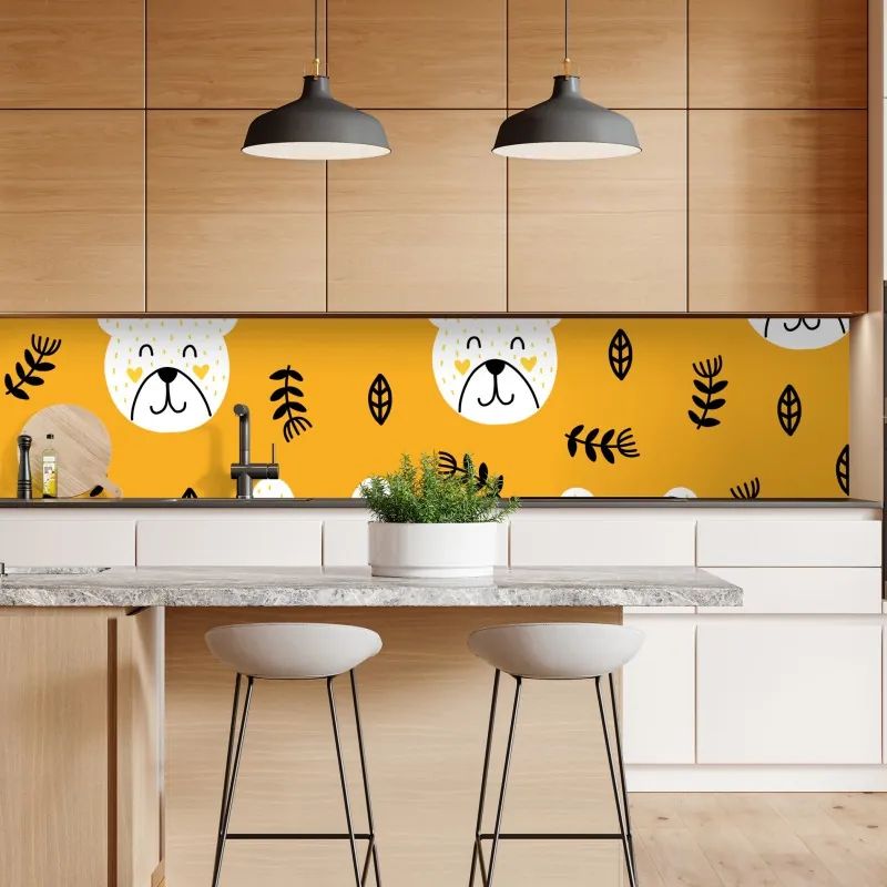 Naklejka repozycjonowalna wzór z gepardami w pastelowych tonach – Wallissimo®