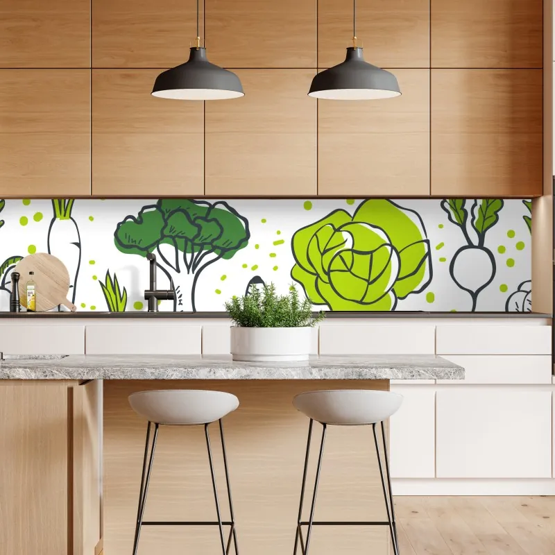 Naklejka repozycjonowalna geometryczny wzór art deco w odcieniach szarości i beżu – Wallissimo®