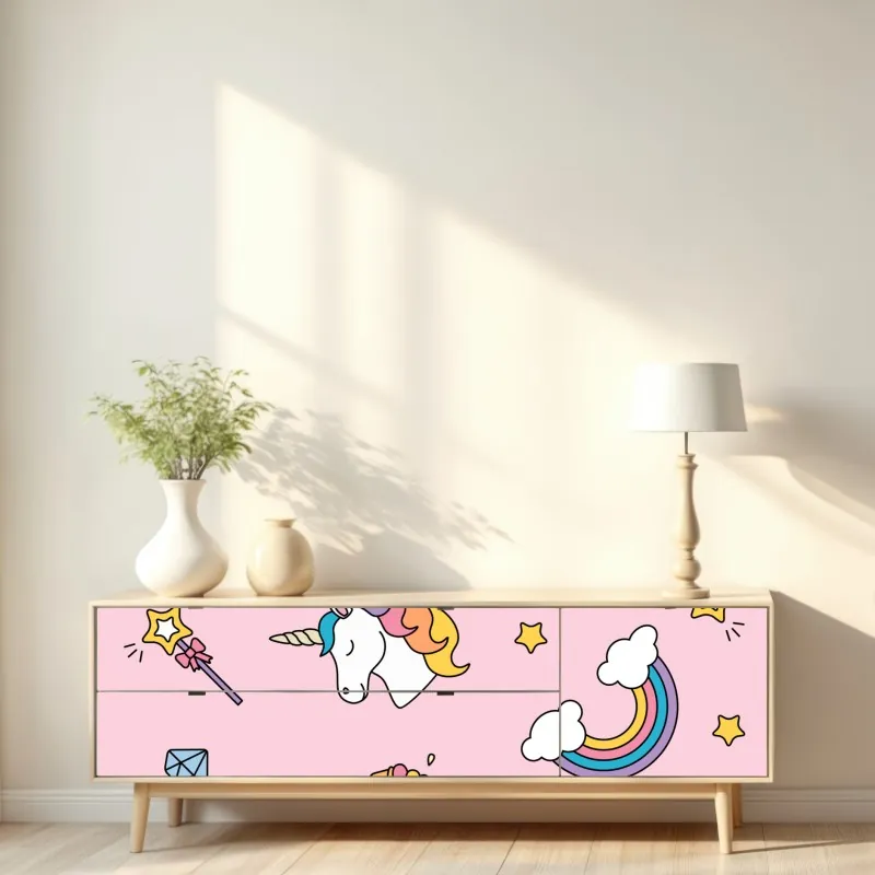 Naklejka repozycjonowalna geometryczna abstrakcja w odcieniach niebieskiego – Wallissimo®