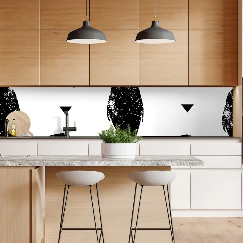 Naklejka repozycjonowalna czarny wzór sylwetek pingwinów – Wallissimo® Naklejka repozycjonowalna czarny wzór sylwetek pingwinów – Wallissimo®