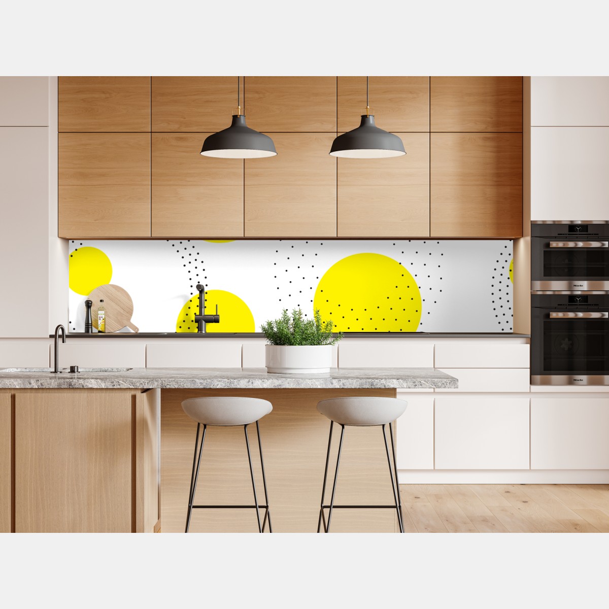 Naklejka repozycjonowalna jasny żółty wzór w kropki do pokoju – Wallissimo® Naklejka repozycjonowalna jasny żółty wzór w kropki do pokoju – Wallissimo®