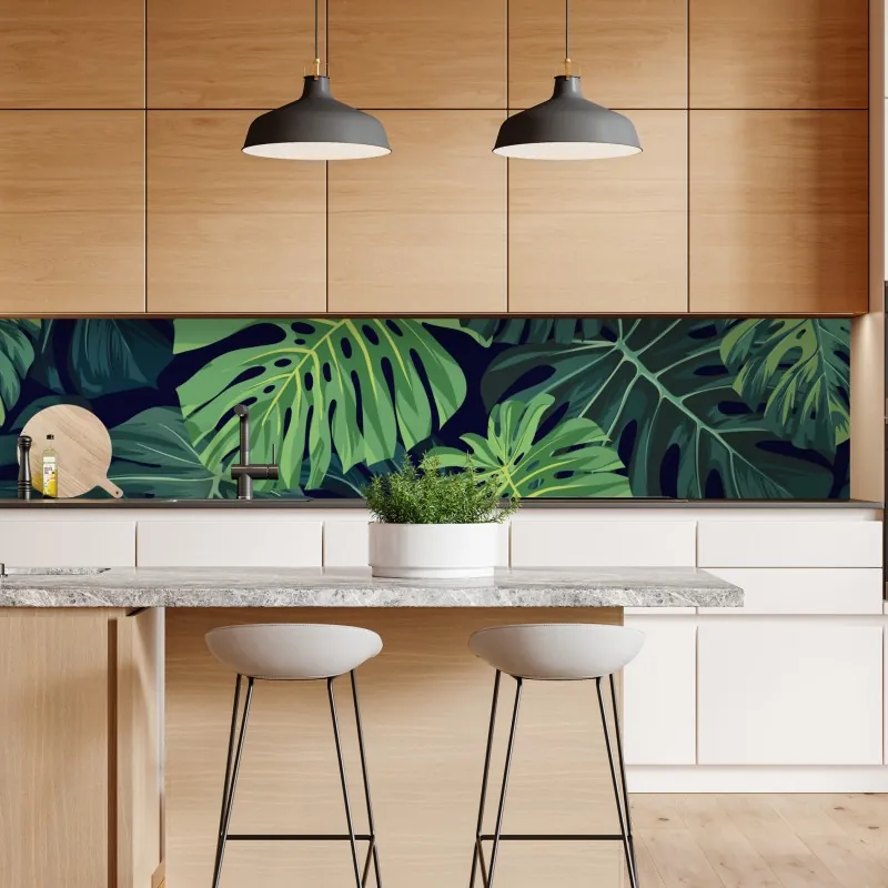 Naklejka repozycjonowalna egzotyczny wzór z gepardami i różami – Wallissimo®