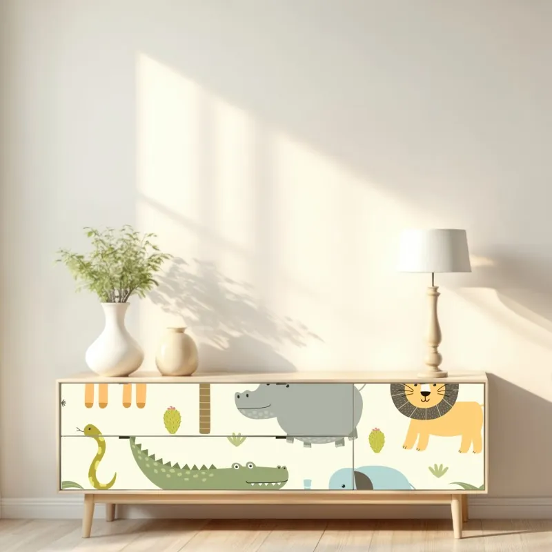 Naklejka repozycjonowalna portret czarnej pantery na czarnym tle – Wallissimo®