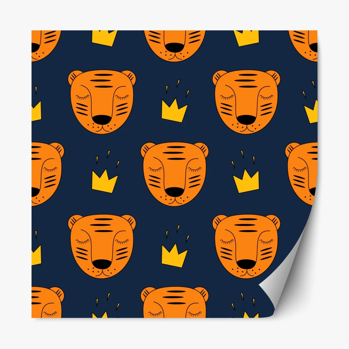 Naklejka repozycjonowalna zabawny wzór z tygrysami do pokoju dziecięcego – Wallissimo® Naklejka repozycjonowalna zabawny wzór z tygrysami do pokoju dziecięcego – Wallissimo®