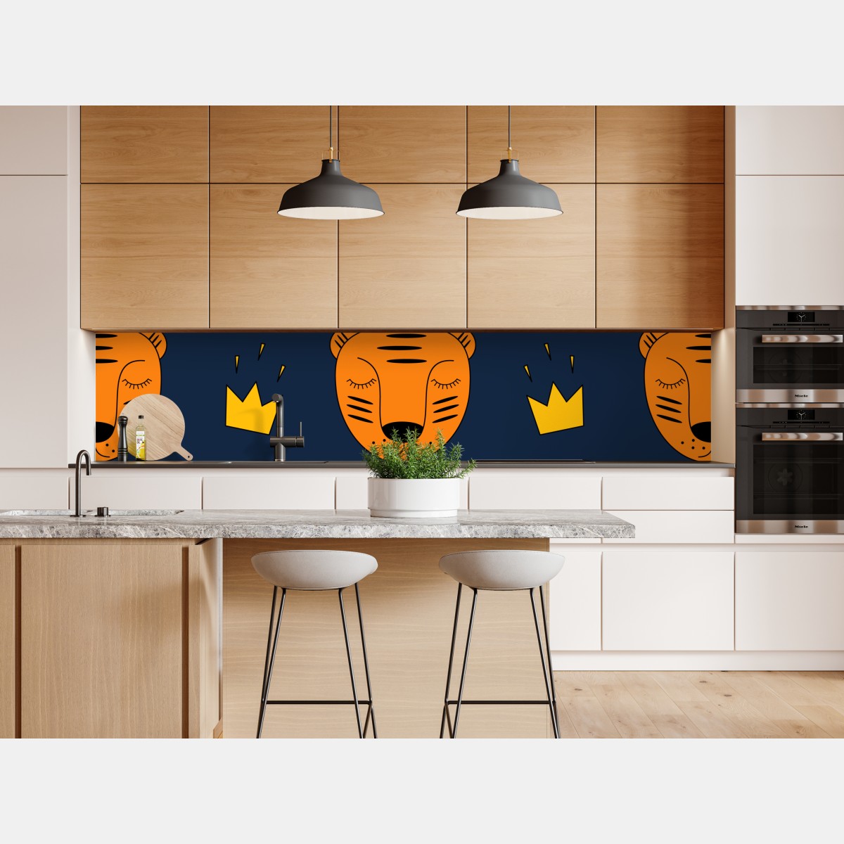 Naklejka repozycjonowalna zabawny wzór z tygrysami do pokoju dziecięcego – Wallissimo® Naklejka repozycjonowalna zabawny wzór z tygrysami do pokoju dziecięcego – Wallissimo®