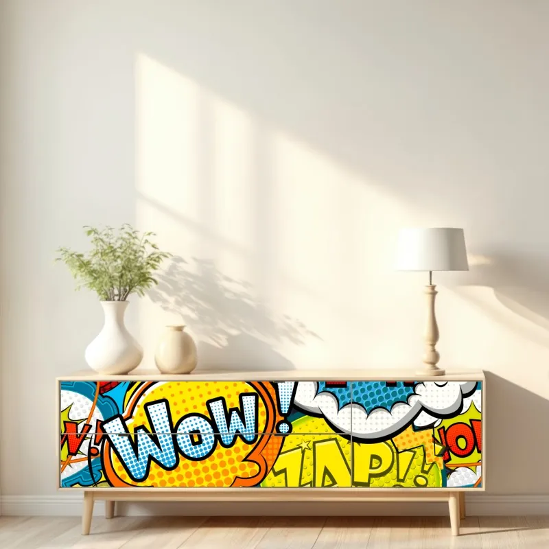 Naklejka repozycjonowalna pole czerwonych maków – Wallissimo®