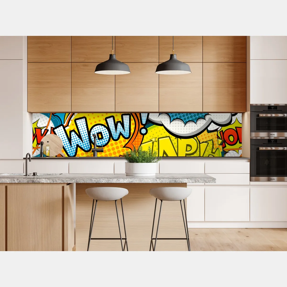 Naklejka repozycjonowalna komiksowy pop-art wybuch kolorów – Wallissimo® Naklejka repozycjonowalna komiksowy pop-art wybuch kolorów – Wallissimo®