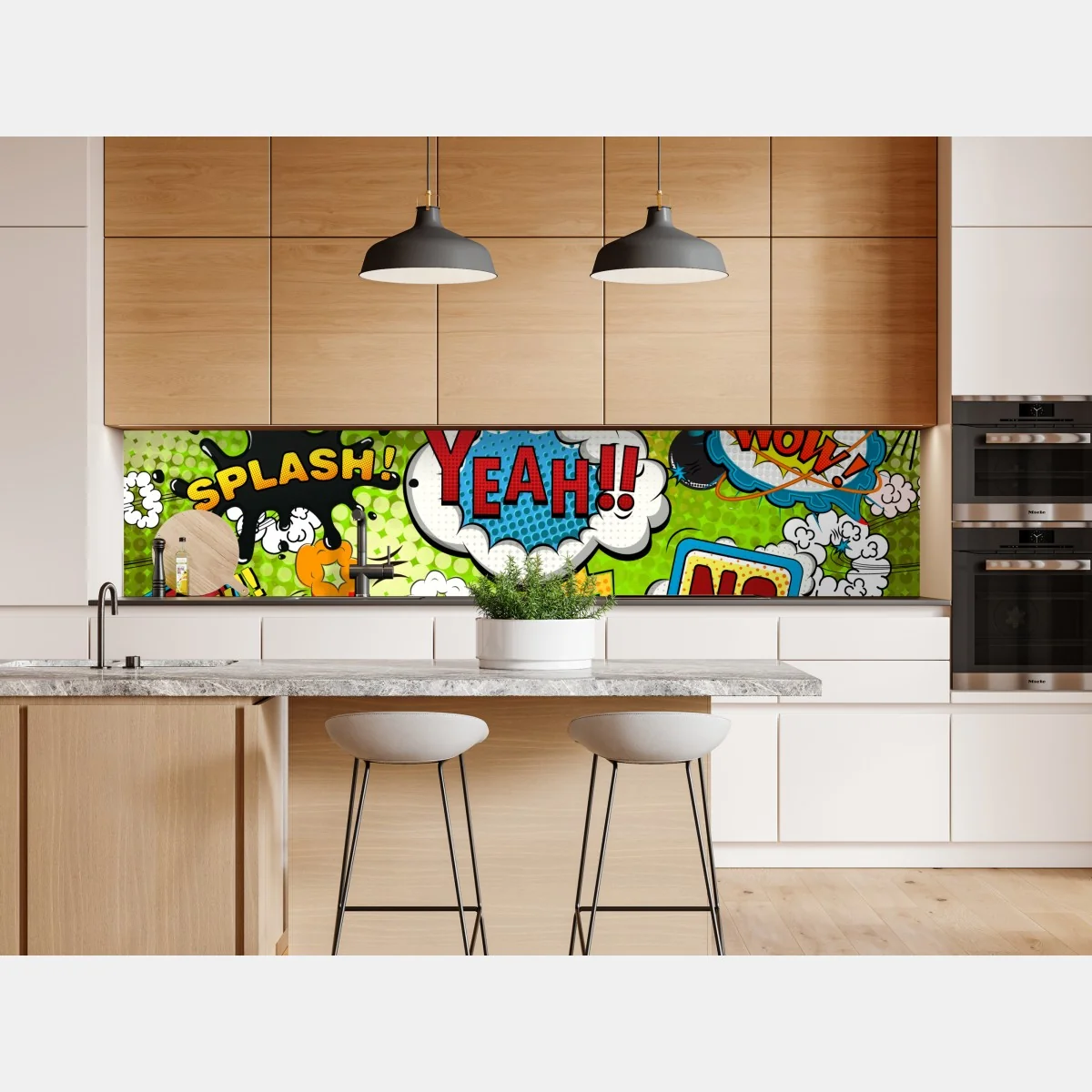 Naklejka repozycjonowalna żywy kolaż komiksowy w stylu pop-art – Wallissimo® Naklejka repozycjonowalna żywy kolaż komiksowy w stylu pop-art – Wallissimo®