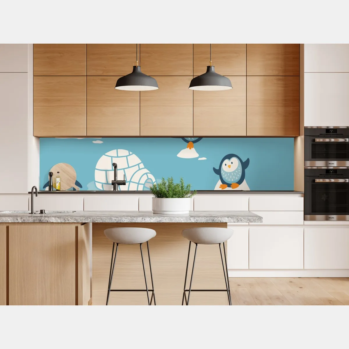 Naklejka repozycjonowalna zabawny wzór z pingwinami do pokoju dziecięcego – Wallissimo® Naklejka repozycjonowalna zabawny wzór z pingwinami do pokoju dziecięcego – Wallissimo®