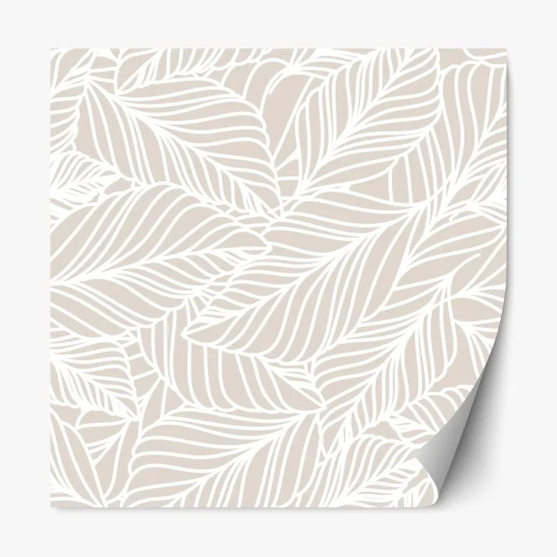 Naklejka repozycjonowalna żywy wzór hibiskusa w stylu retro – Wallissimo®