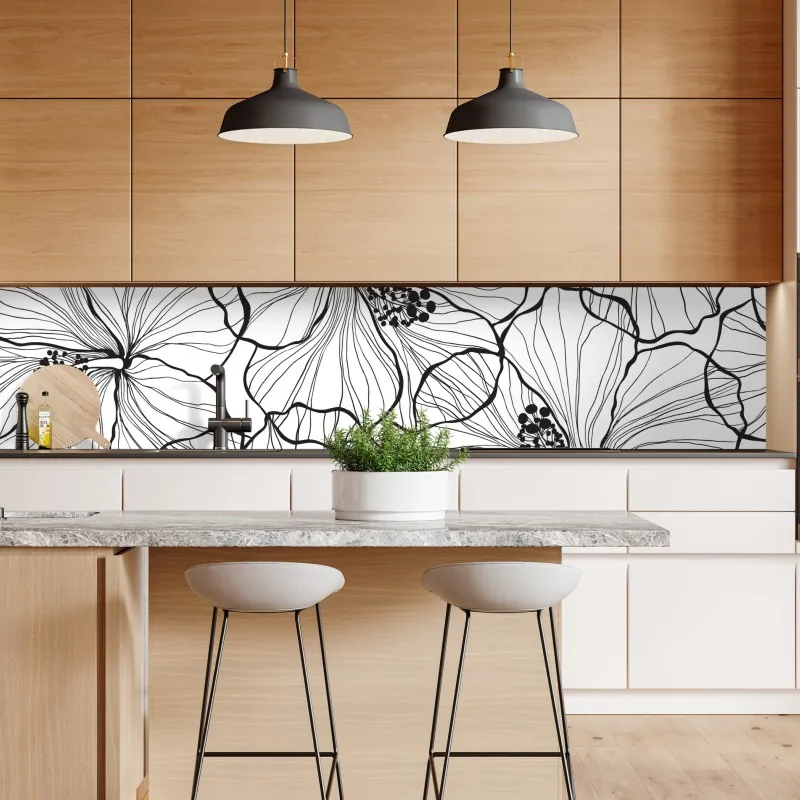 Naklejka repozycjonowalna odważny geometryczny wzór z trójkątami – Wallissimo®