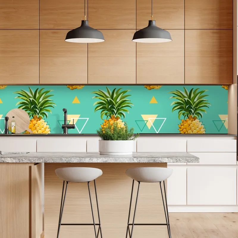 Naklejka repozycjonowalna beżowy liściasty wzór botaniczny – Wallissimo®