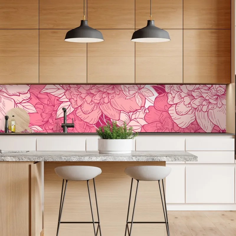 Naklejka repozycjonowalna zimowy las brzozowy ze złotym świtem – Wallissimo®