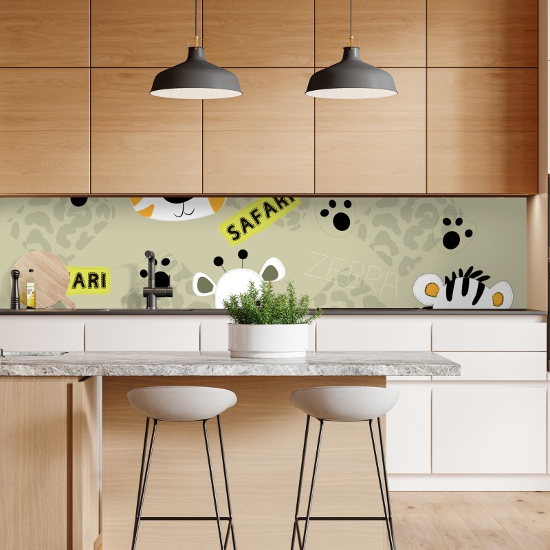 Naklejka repozycjonowalna uroczy wzór safari dla dzieci – Wallissimo® Naklejka repozycjonowalna uroczy wzór safari dla dzieci – Wallissimo®