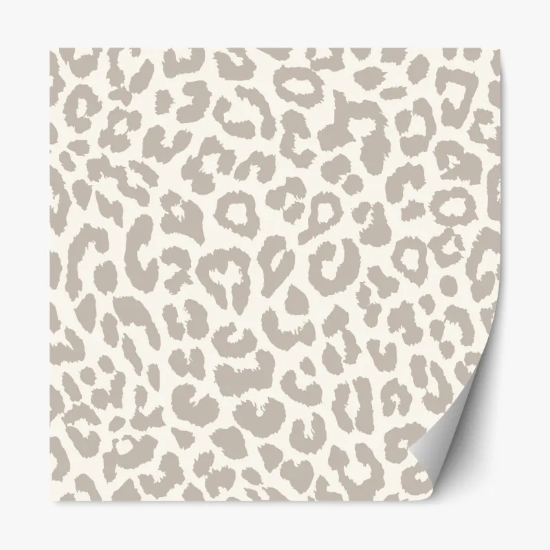 Naklejka repozycjonowalna neutralny beżowy wzór w panterkę