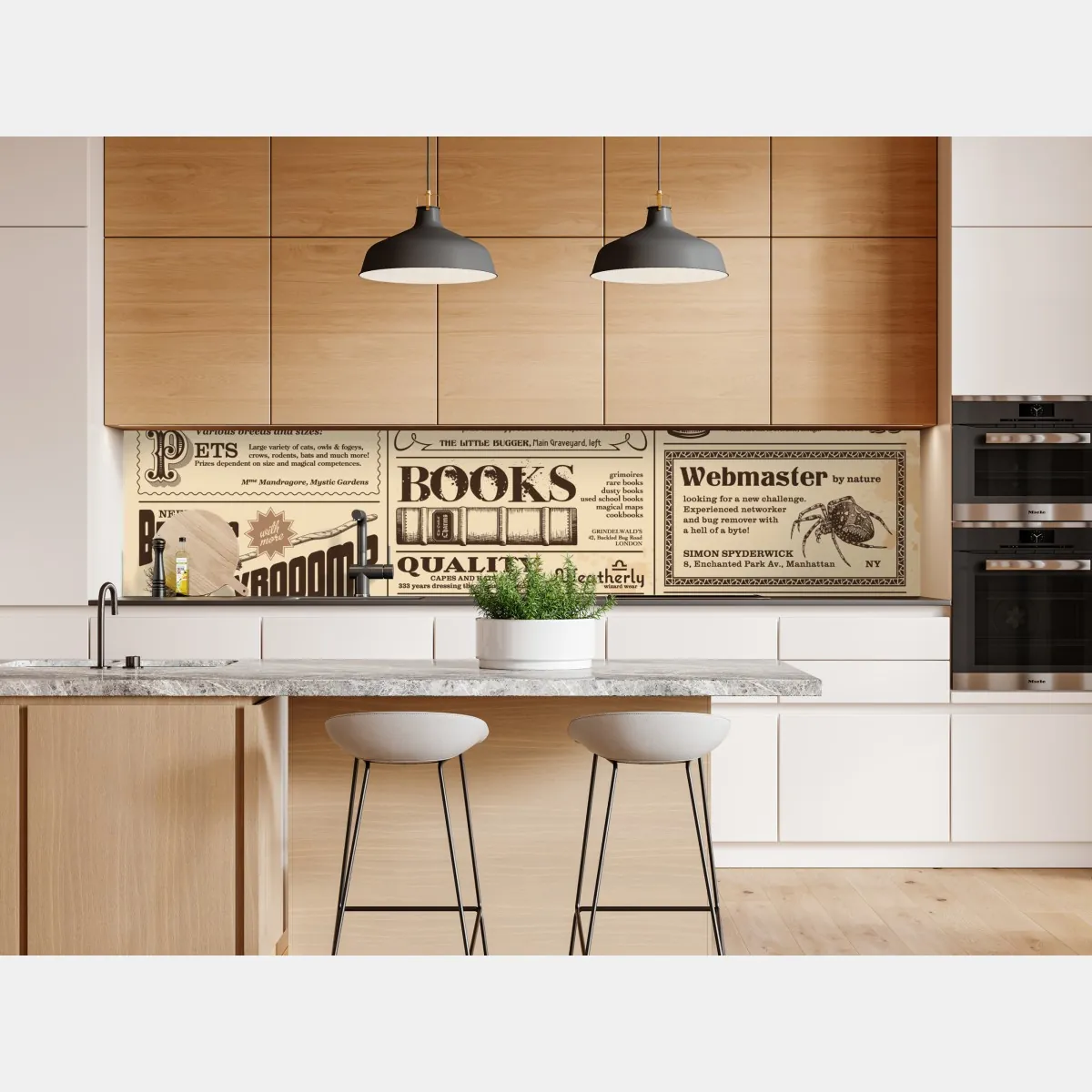 Naklejka repozycjonowalna kolaż starych magicznych ogłoszeń – Wallissimo® Naklejka repozycjonowalna kolaż starych magicznych ogłoszeń – Wallissimo®