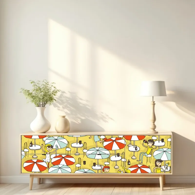 Naklejka repozycjonowalna luksusowy złoty wzór kwiatowy na granacie – Wallissimo®