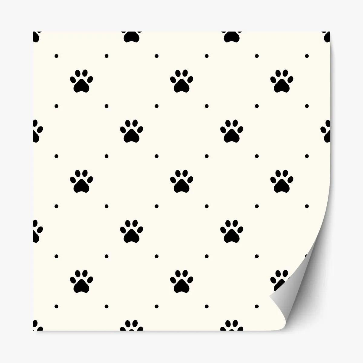 Naklejka repozycjonowalna zabawny wzór z łapkami – Wallissimo® Naklejka repozycjonowalna zabawny wzór z łapkami – Wallissimo®