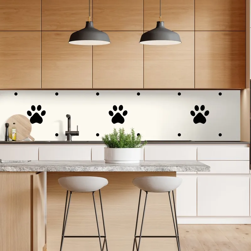 Naklejka repozycjonowalna zabawny wzór z łapkami – Wallissimo® Naklejka repozycjonowalna zabawny wzór z łapkami – Wallissimo®