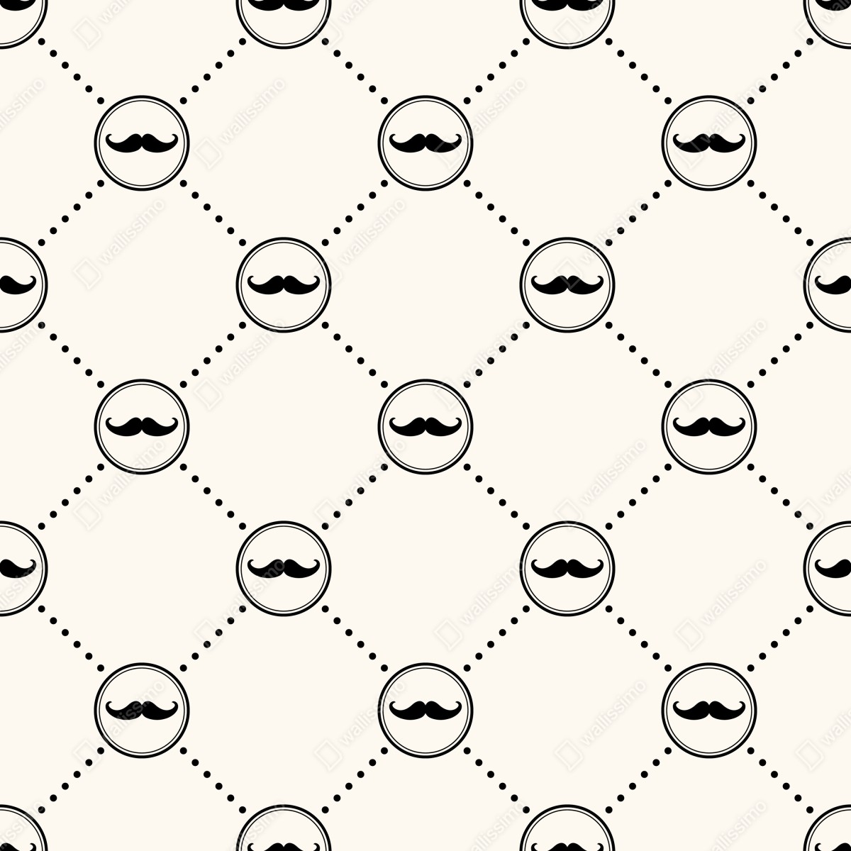 Naklejka repozycjonowalna zabawny wzór wąsów – Wallissimo® Naklejka repozycjonowalna zabawny wzór wąsów – Wallissimo®