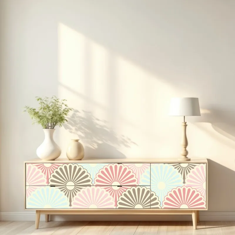 Naklejka repozycjonowalna pastelowy organiczny wzór abstrakcyjny – Wallissimo®