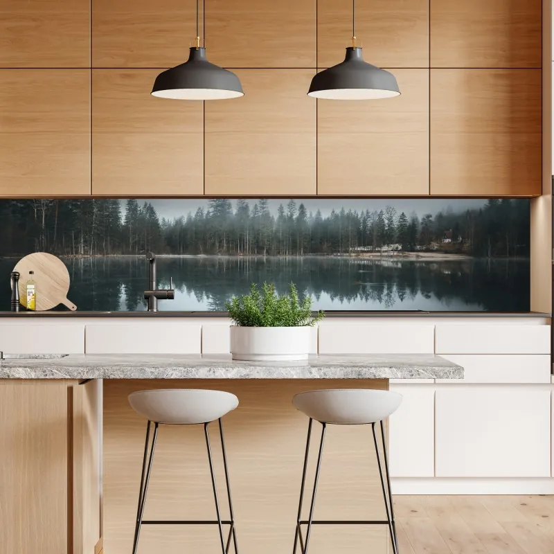 Naklejka repozycjonowalna beżowy liściasty wzór botaniczny – Wallissimo®