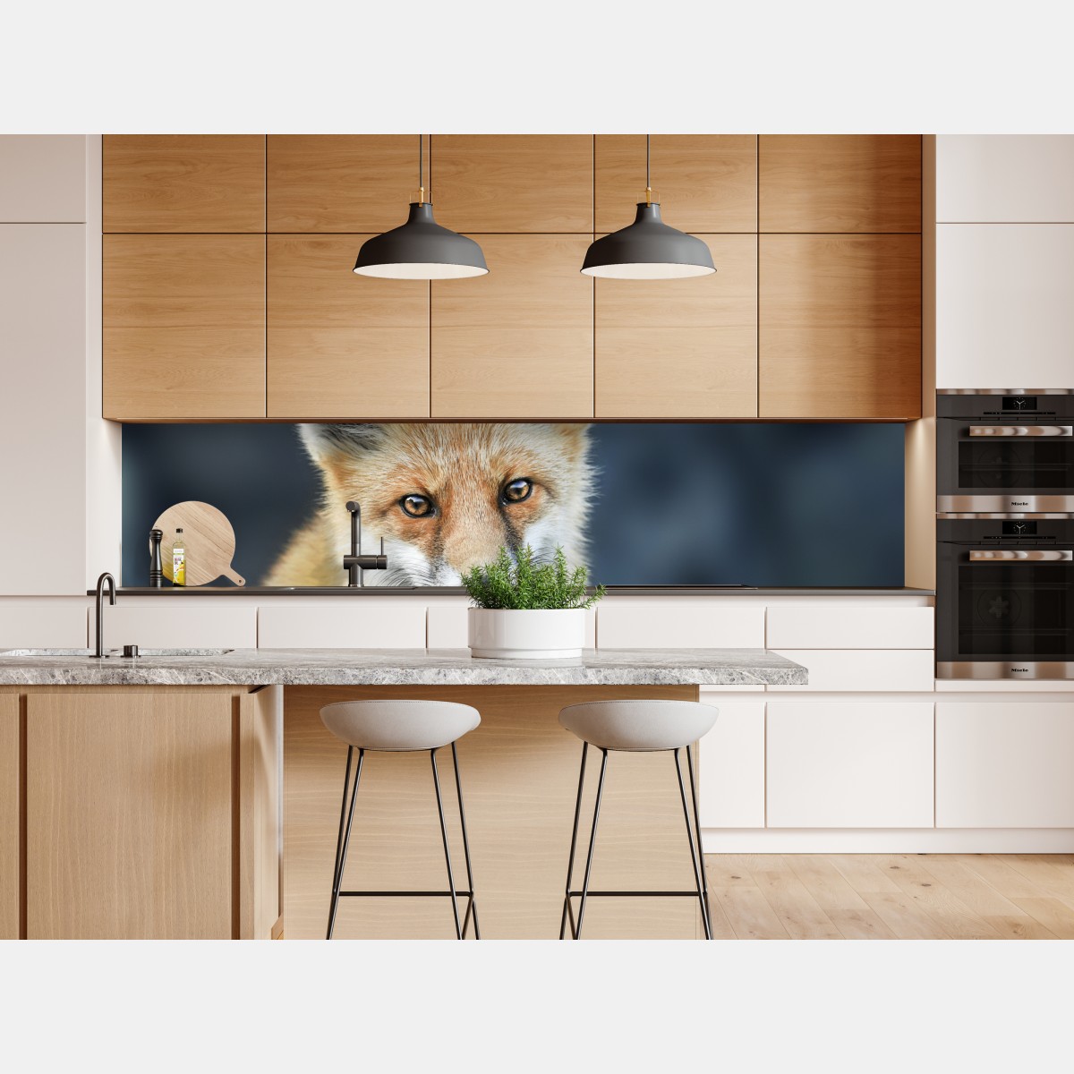 Naklejka repozycjonowalna portret czerwonego lisa – Wallissimo® Naklejka repozycjonowalna portret czerwonego lisa – Wallissimo®