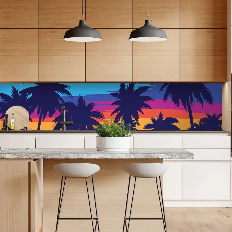 Naklejka repozycjonowalna złote kwiaty lotosu na zielonym tle – Wallissimo®