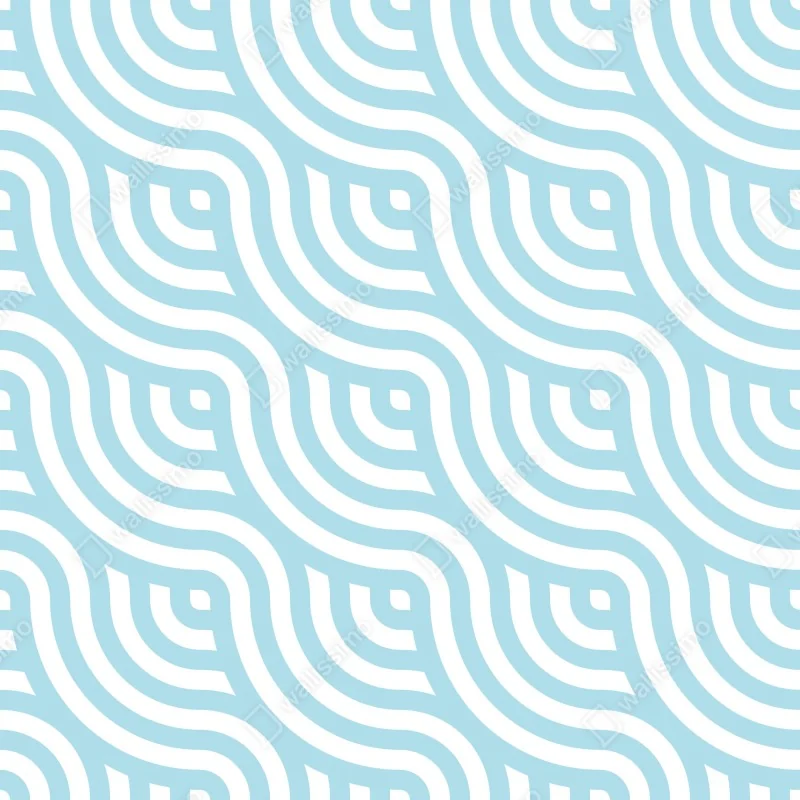 Naklejka repozycjonowalna miękki turkusowy geometryczny wzór fal – Wallissimo® Naklejka repozycjonowalna miękki turkusowy geometryczny wzór fal – Wallissimo®