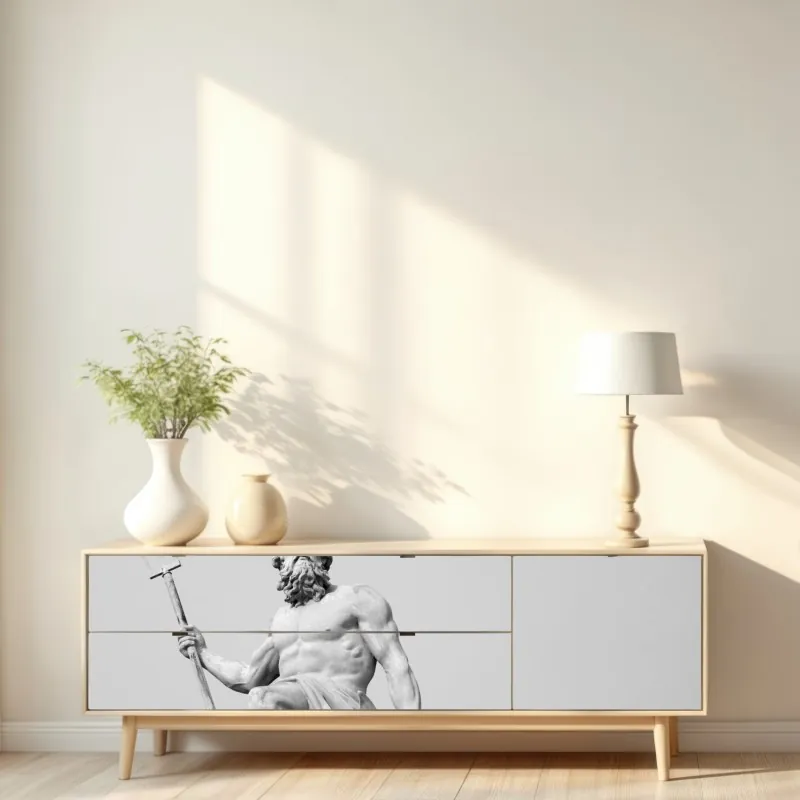 Naklejka repozycjonowalna złote linie górskie na granatowym tle – Wallissimo®