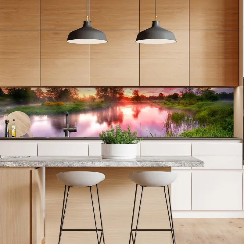 Naklejka repozycjonowalna różowa dalia w zbliżeniu – Wallissimo®