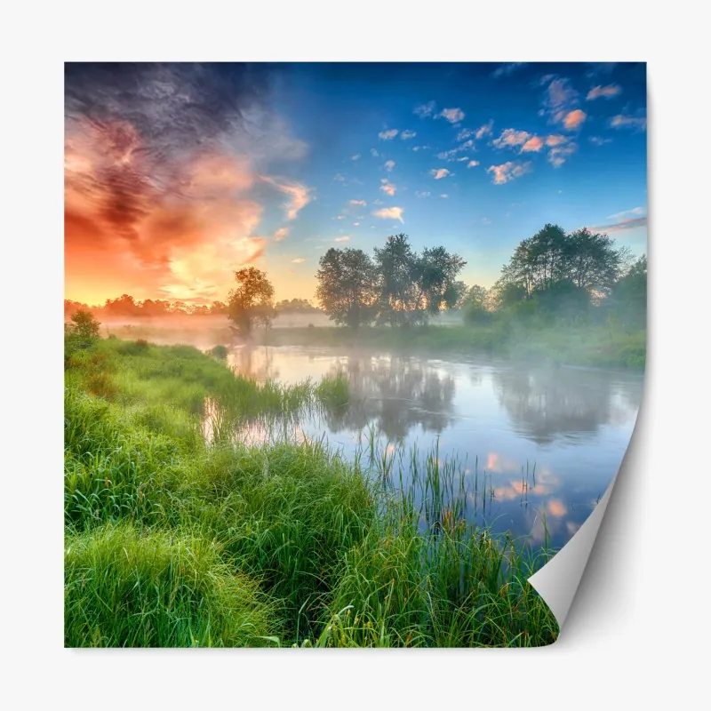 Naklejka repozycjonowalna kolorowy geometryczny wzór labiryntu – Wallissimo®