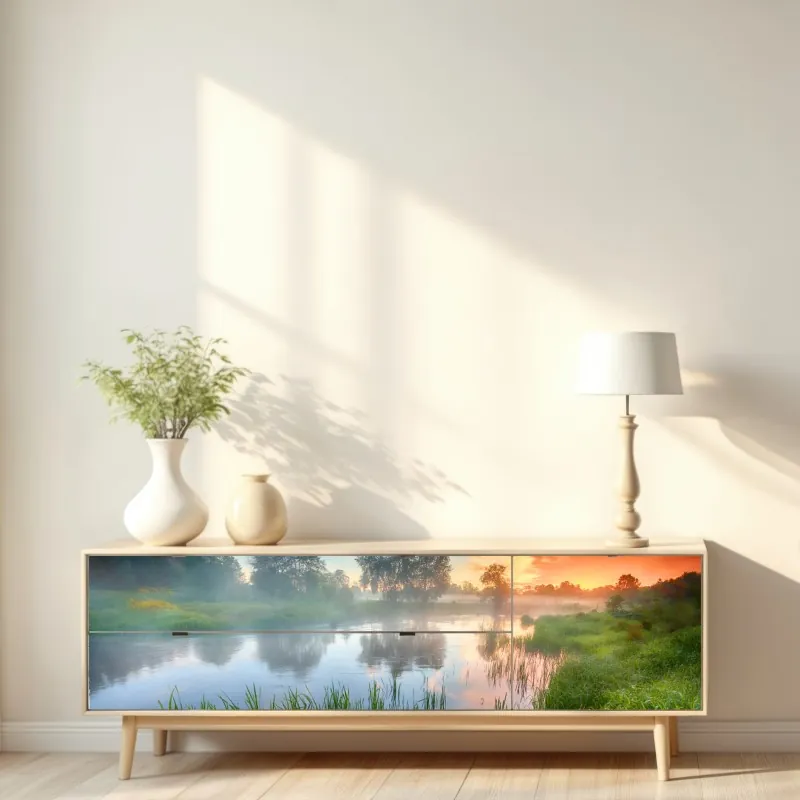 Naklejka repozycjonowalna geometryczny wzór balkonów – Wallissimo®