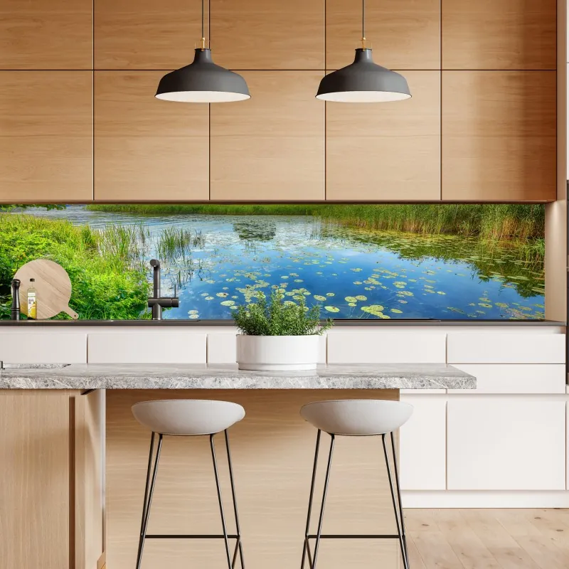 Naklejka repozycjonowalna żywa różowa abstrakcja płynna – Wallissimo®