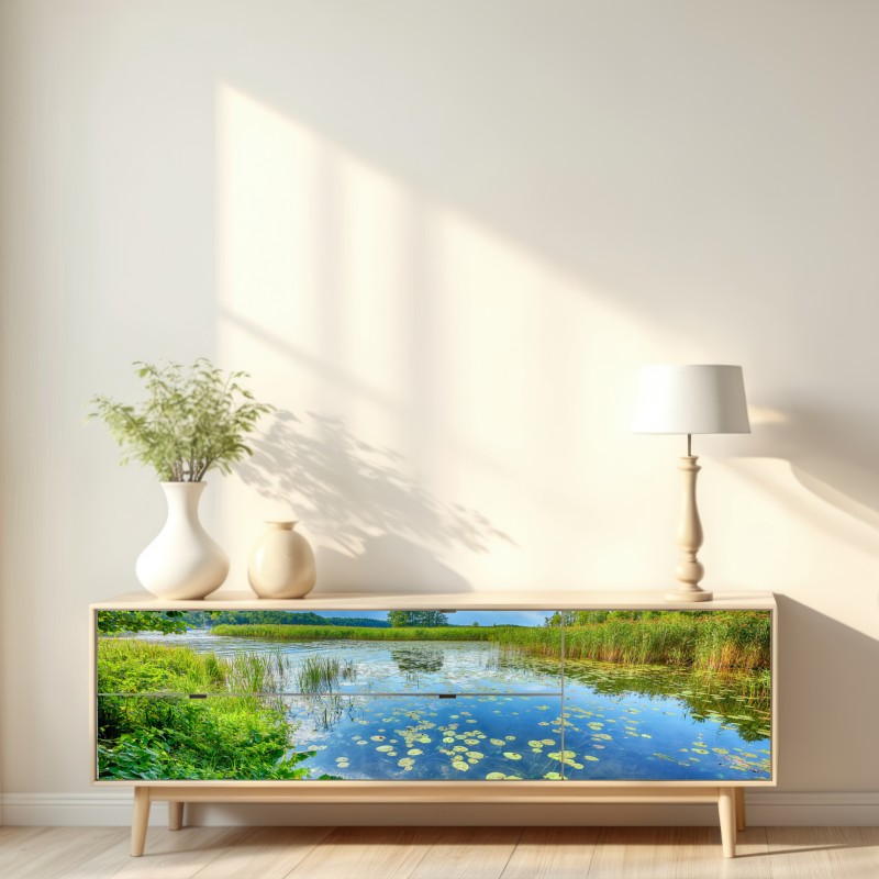 Naklejka repozycjonowalna lato nad jeziorem w Mazurach – Wallissimo® Naklejka repozycjonowalna lato nad jeziorem w Mazurach – Wallissimo®