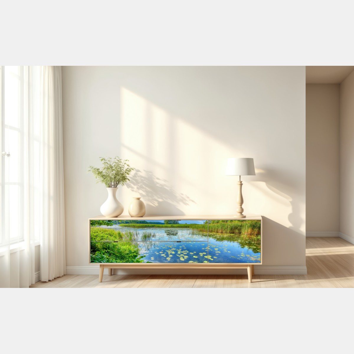 Naklejka repozycjonowalna lato nad jeziorem w Mazurach – Wallissimo® Naklejka repozycjonowalna lato nad jeziorem w Mazurach – Wallissimo®