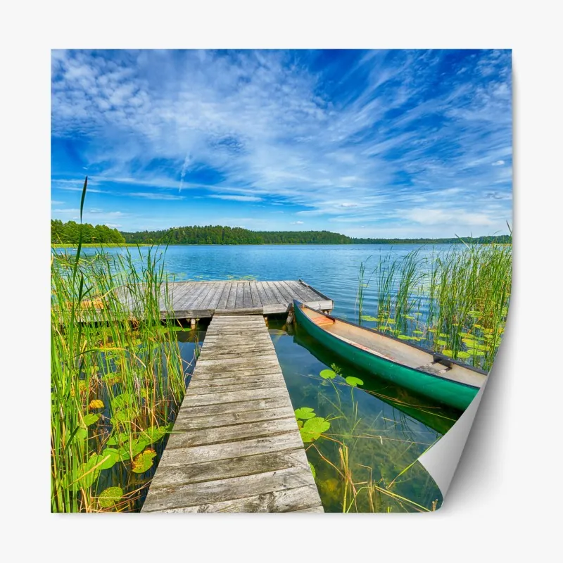 Naklejka repozycjonowalna gniady koń na polu rzepaku – Wallissimo®