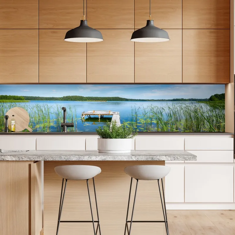 Naklejka repozycjonowalna ornamentalny złoty wzór chmur – Wallissimo®