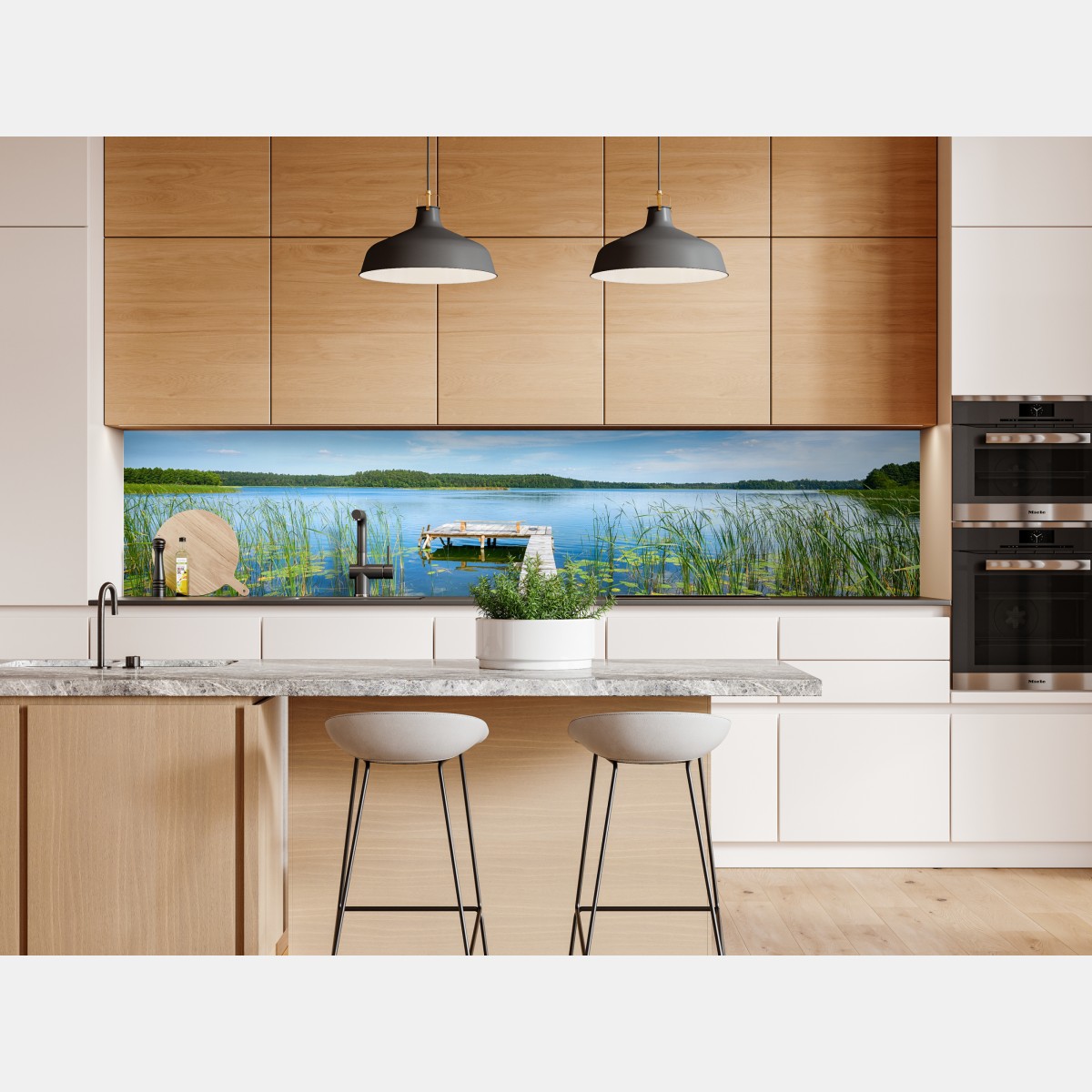 Naklejka repozycjonowalna pomost na Mazurach latem – Wallissimo® Naklejka repozycjonowalna pomost na Mazurach latem – Wallissimo®