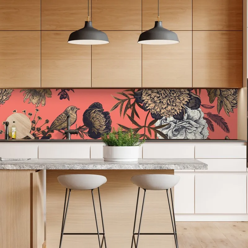 Naklejka repozycjonowalna mglisty las w odcieniach szarości – Wallissimo®