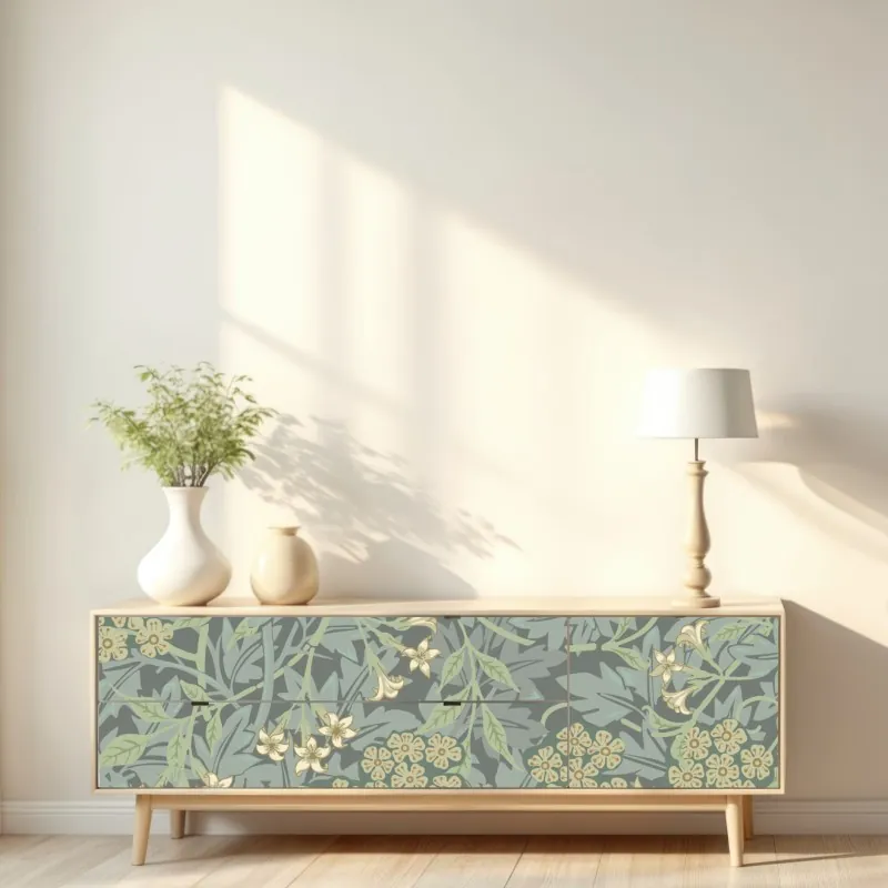 Naklejka repozycjonowalna vintage botaniczny wzór kwiatowy – Wallissimo® Naklejka repozycjonowalna vintage botaniczny wzór kwiatowy – Wallissimo®