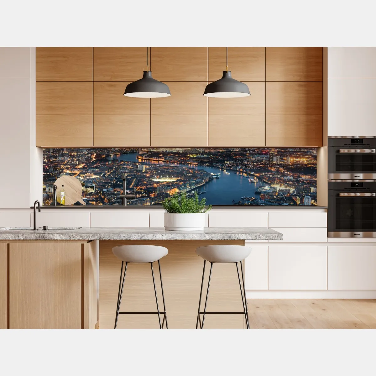 Naklejka repozycjonowalna nocna panorama Londynu – Wallissimo® Naklejka repozycjonowalna nocna panorama Londynu – Wallissimo®