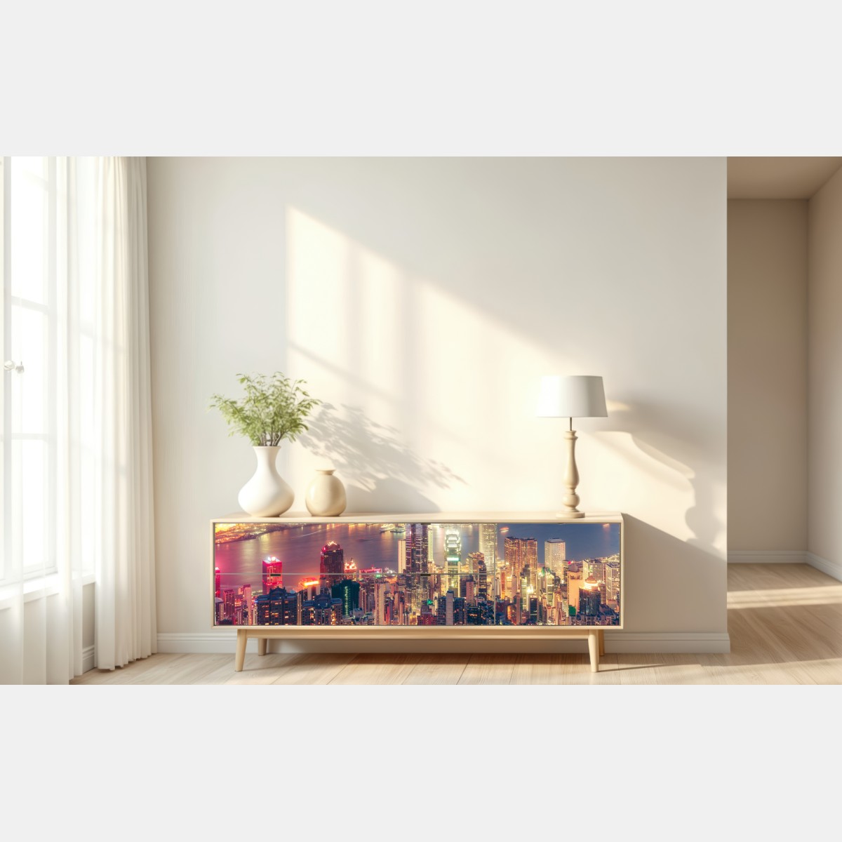 Naklejka repozycjonowalna Hongkong nocny widok ze szczytu Victoria Peak – Wallissimo® Naklejka repozycjonowalna Hongkong nocny widok ze szczytu Victoria Peak – Wallissimo®