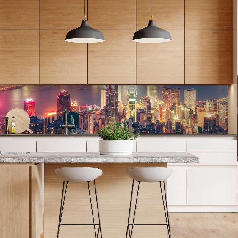 Naklejka repozycjonowalna Hongkong nocny widok ze szczytu Victoria Peak – Wallissimo® Naklejka repozycjonowalna Hongkong nocny widok ze szczytu Victoria Peak – Wallissimo®