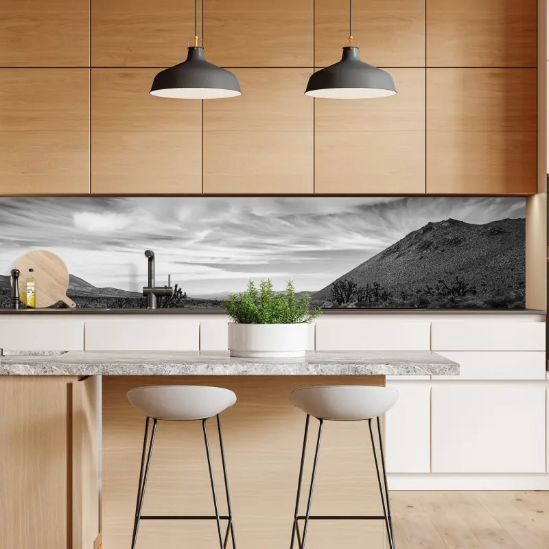 Naklejka repozycjonowalna Dolina Śmierci otwarta droga w czerni i bieli – Wallissimo® Naklejka repozycjonowalna Dolina Śmierci otwarta droga w czerni i bieli – Wallissimo®