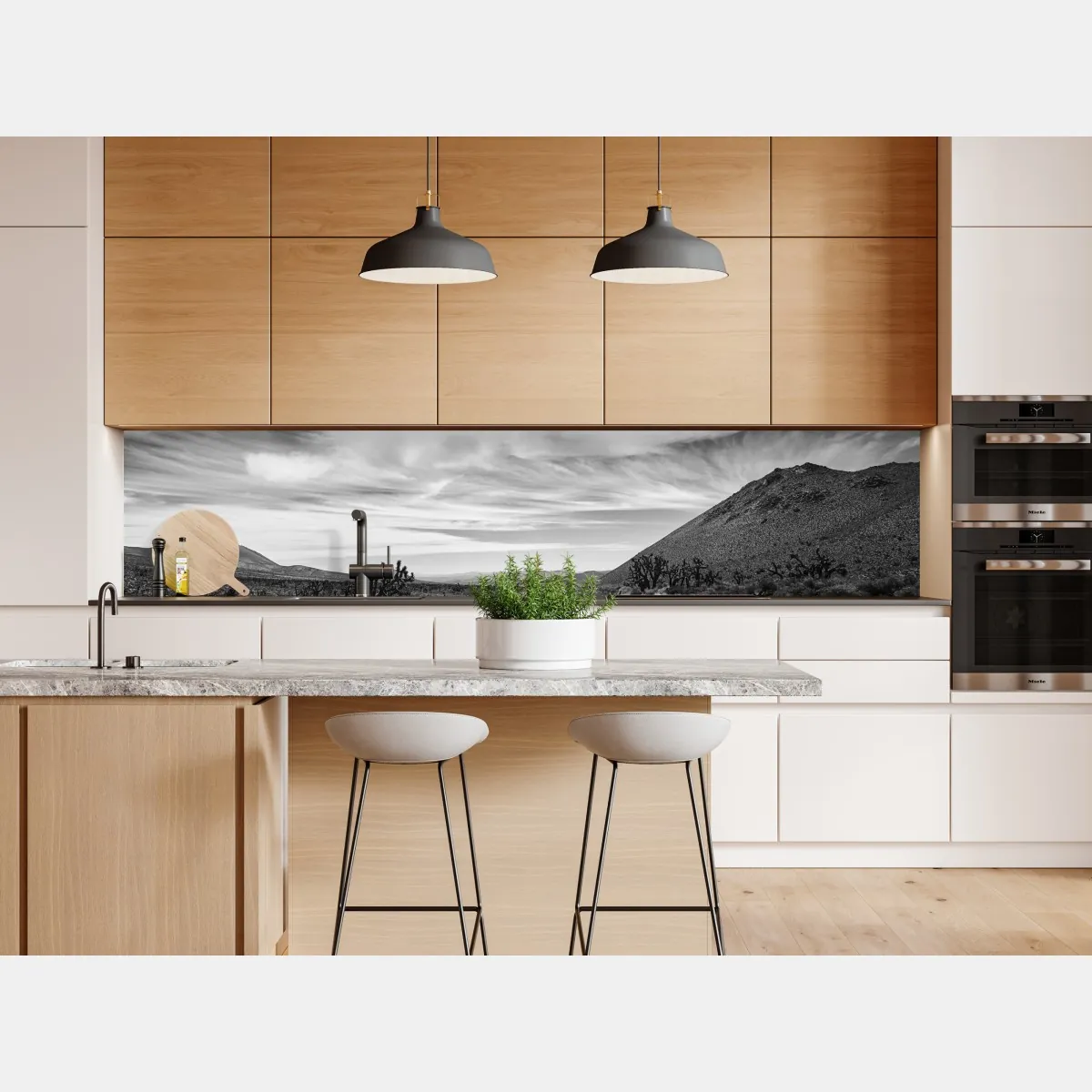 Naklejka repozycjonowalna Dolina Śmierci otwarta droga w czerni i bieli – Wallissimo® Naklejka repozycjonowalna Dolina Śmierci otwarta droga w czerni i bieli – Wallissimo®